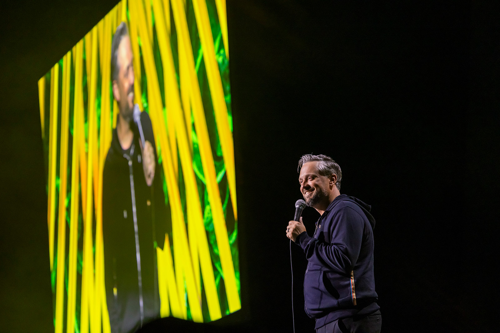 Comedian Nate Bargatze performs at the Foster Pavilion