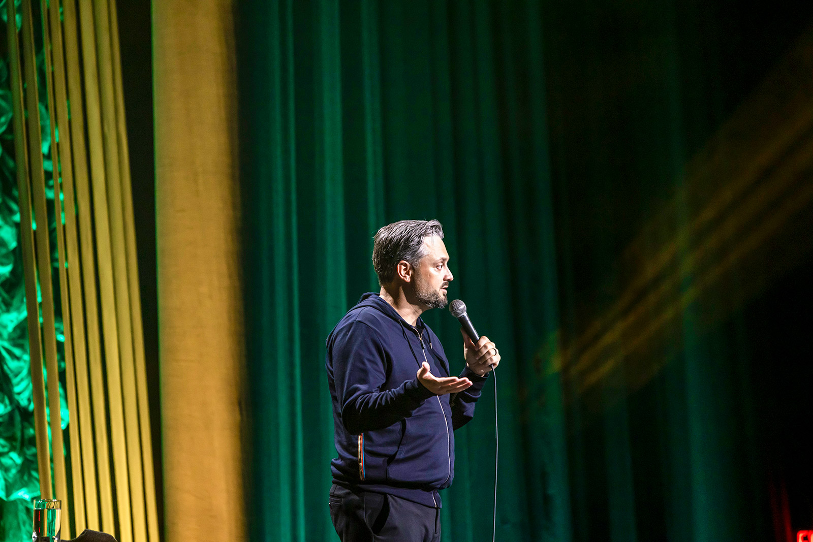 Comedian Nate Bargatze performs at the Foster Pavilion