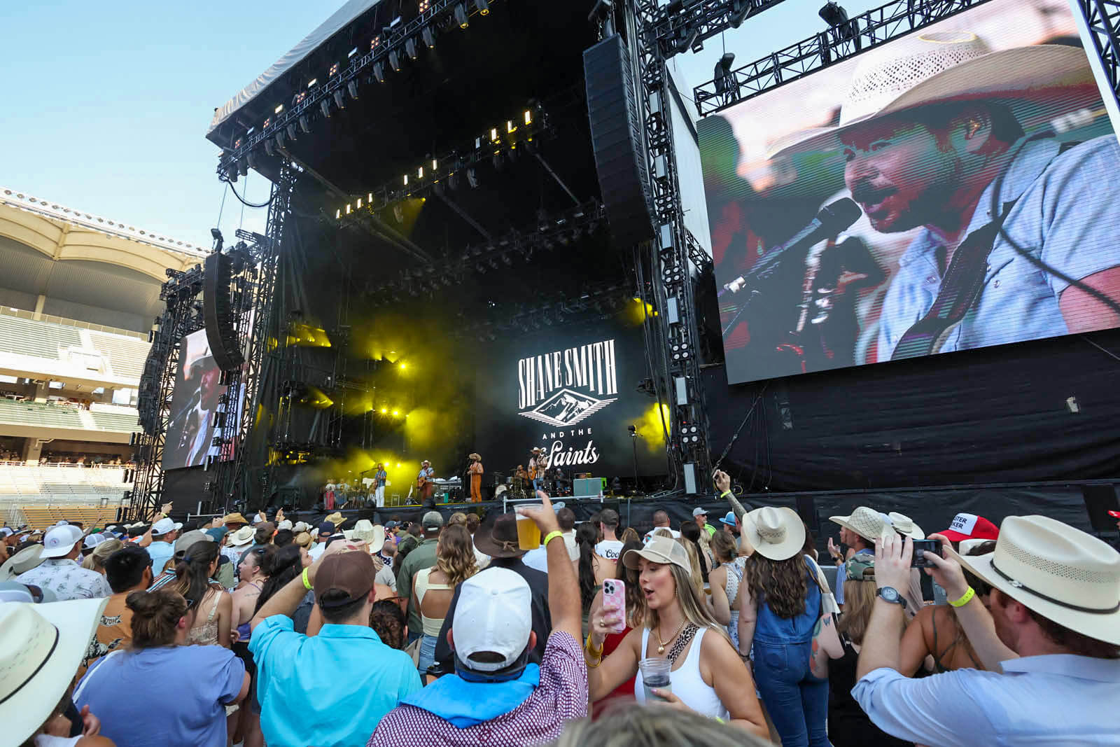 Shane Smith and the Saints perform live on stage at McLane Stadium