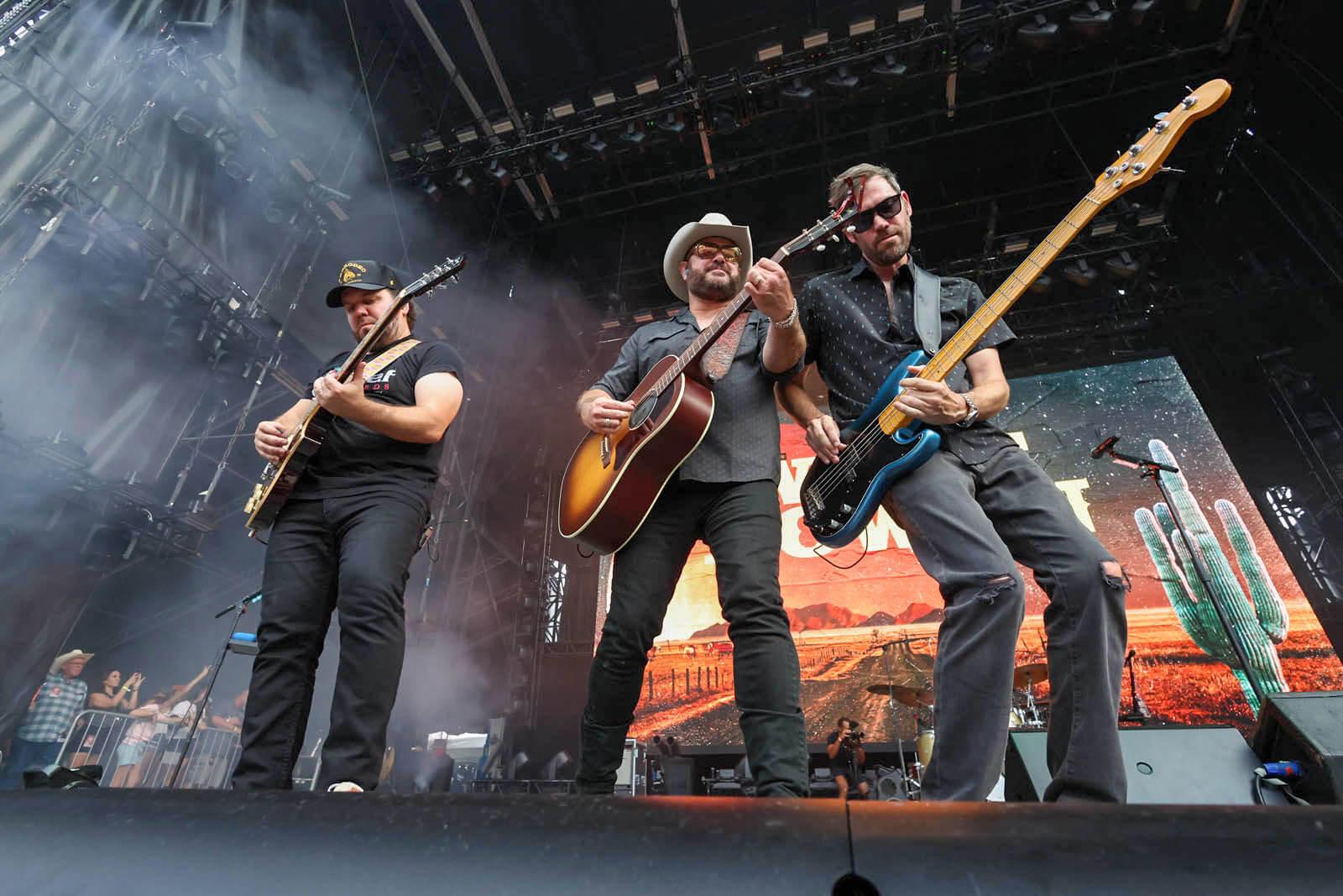 Wade Bowen performs on stage on McLane Stadium