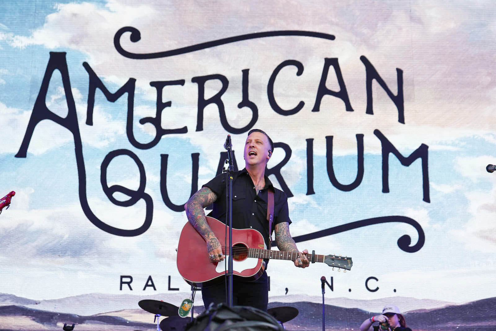American Aquarium performs on stage at McLance Stadium
