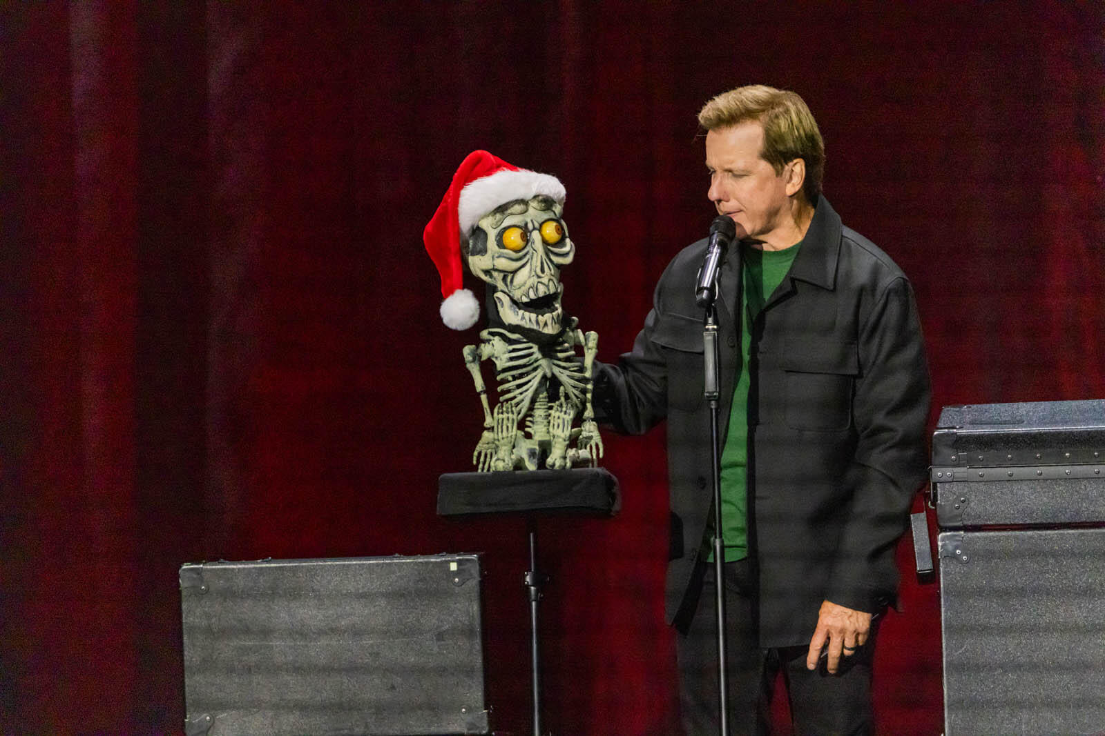 Comedian Jeff Dunham performs live at the Foster Pavilion.