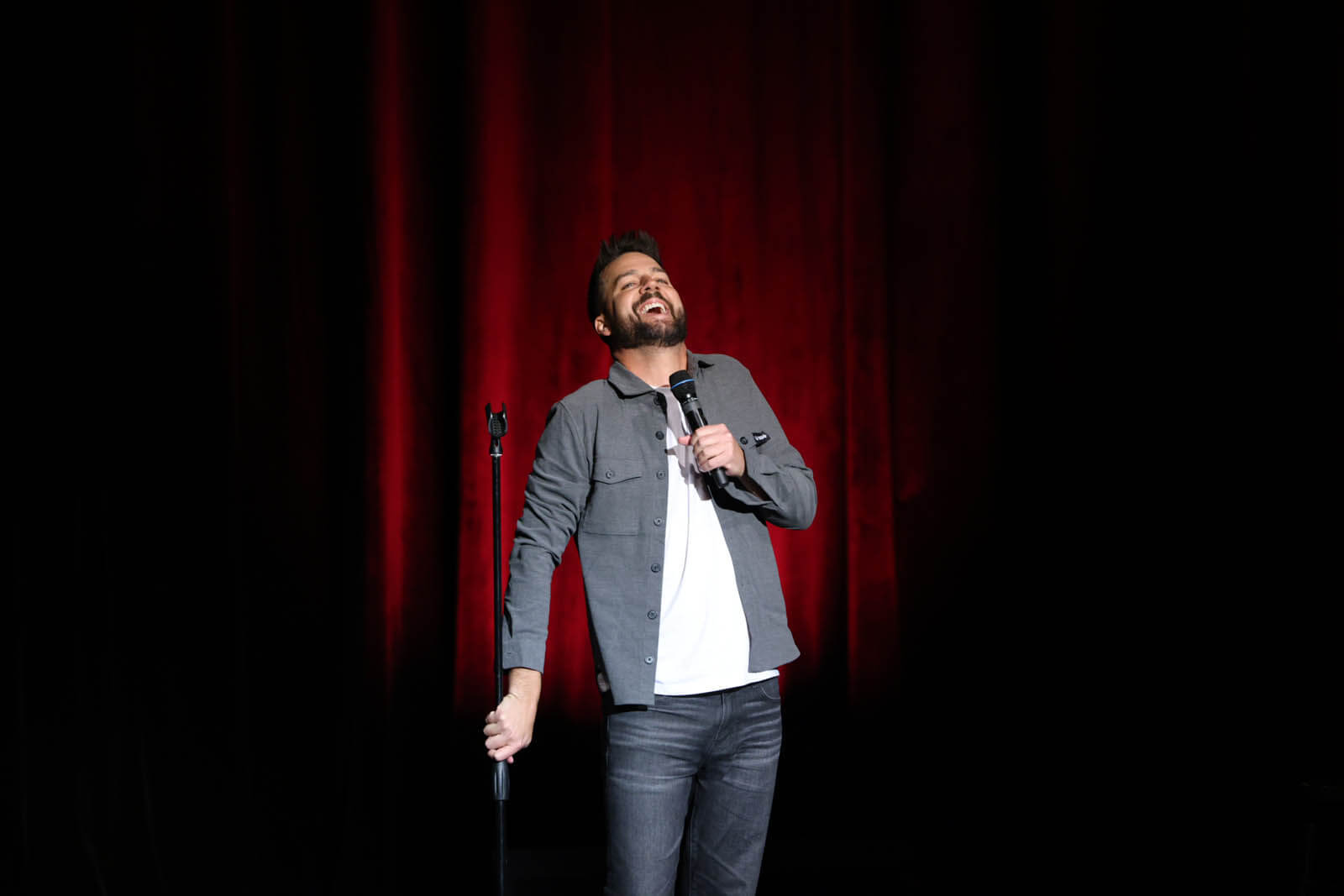 Comedian John Crist performs at Waco Hall