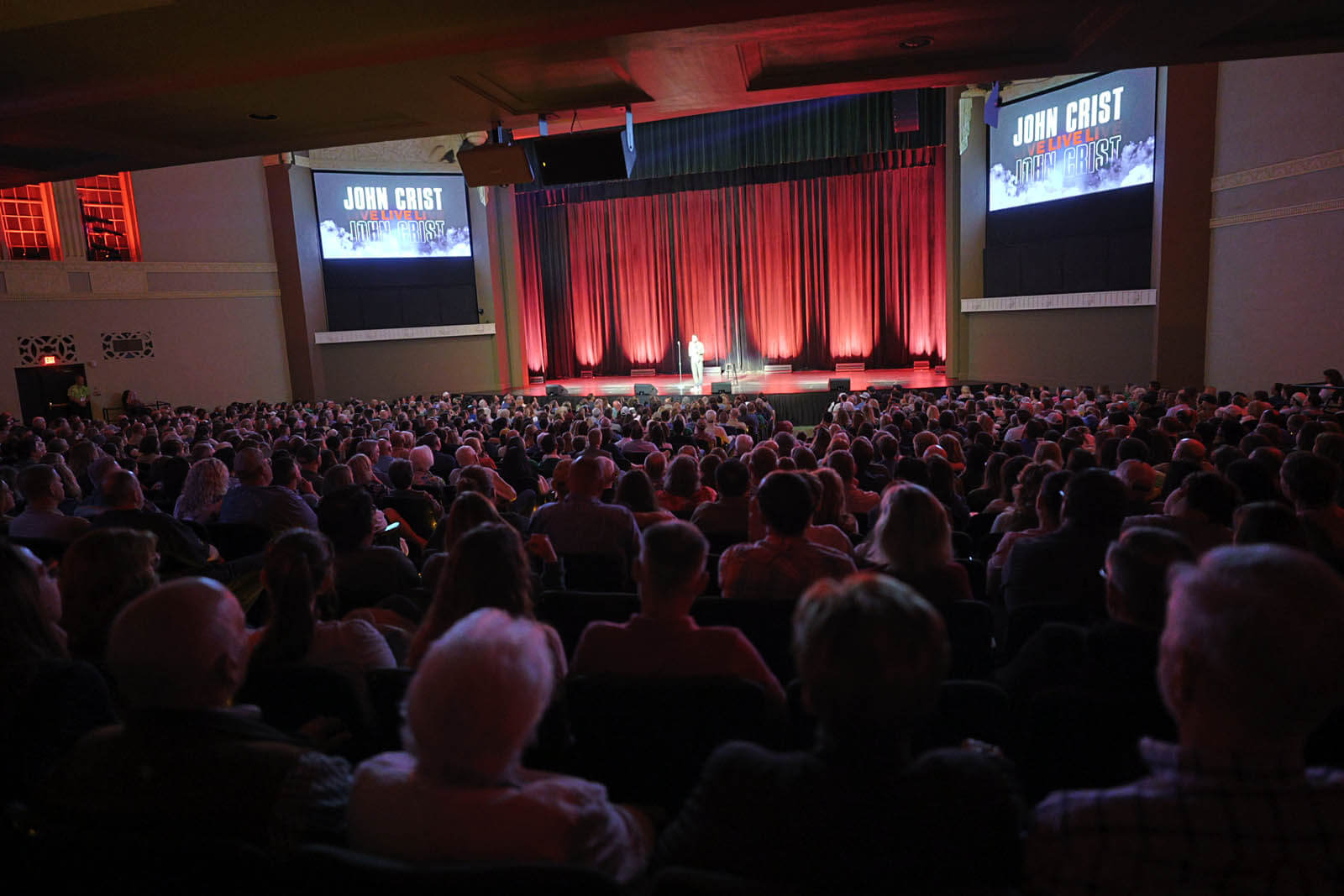 Comedian John Crist performs at Waco Hall