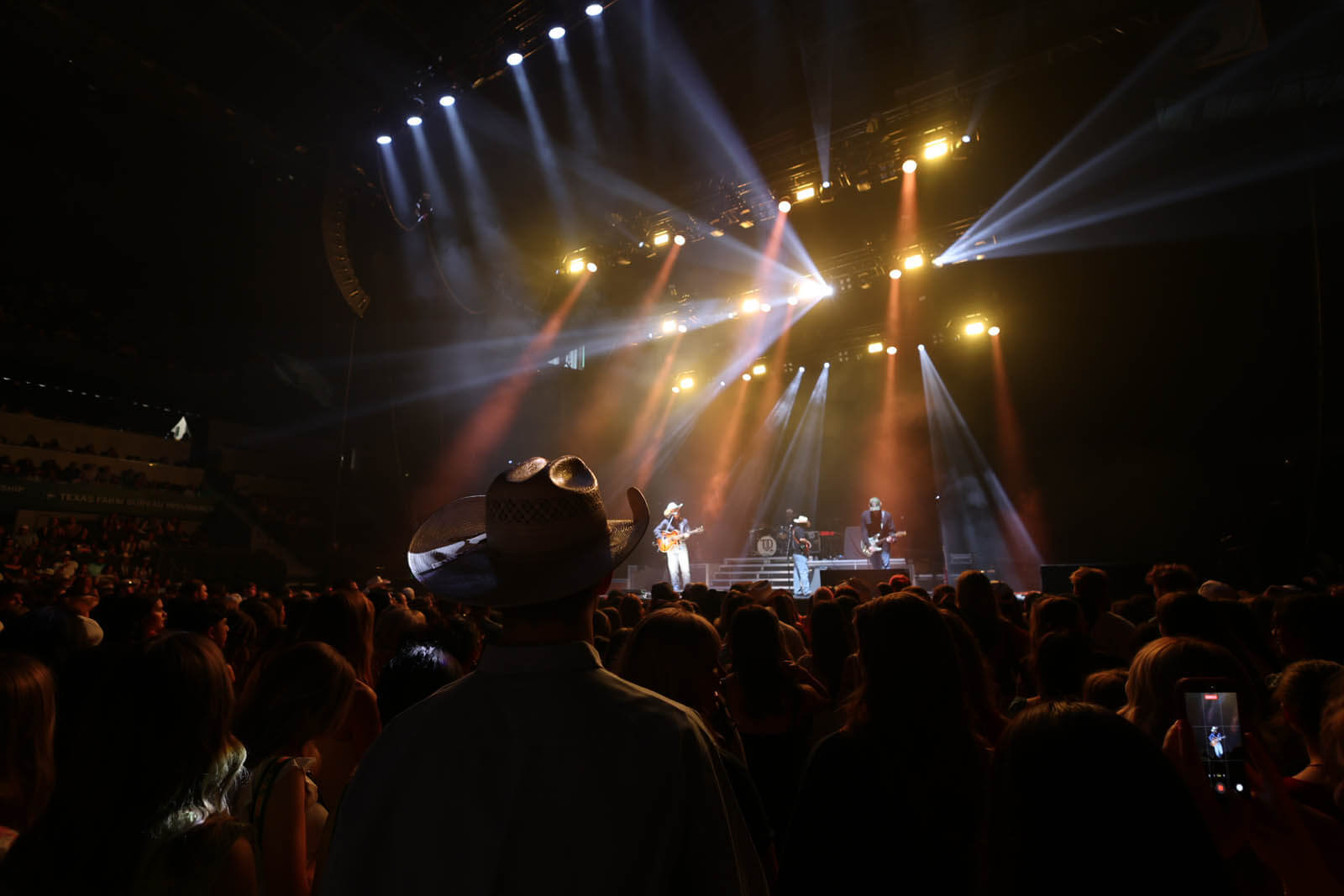 Tyce Delk performs on stage at the Foster Pavillion