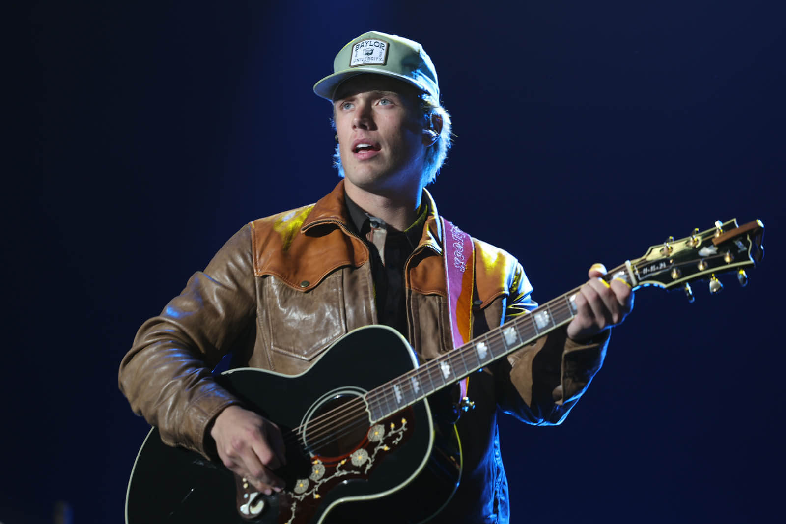 Hudson Westbrook performs on stage at the Foster Pavilion