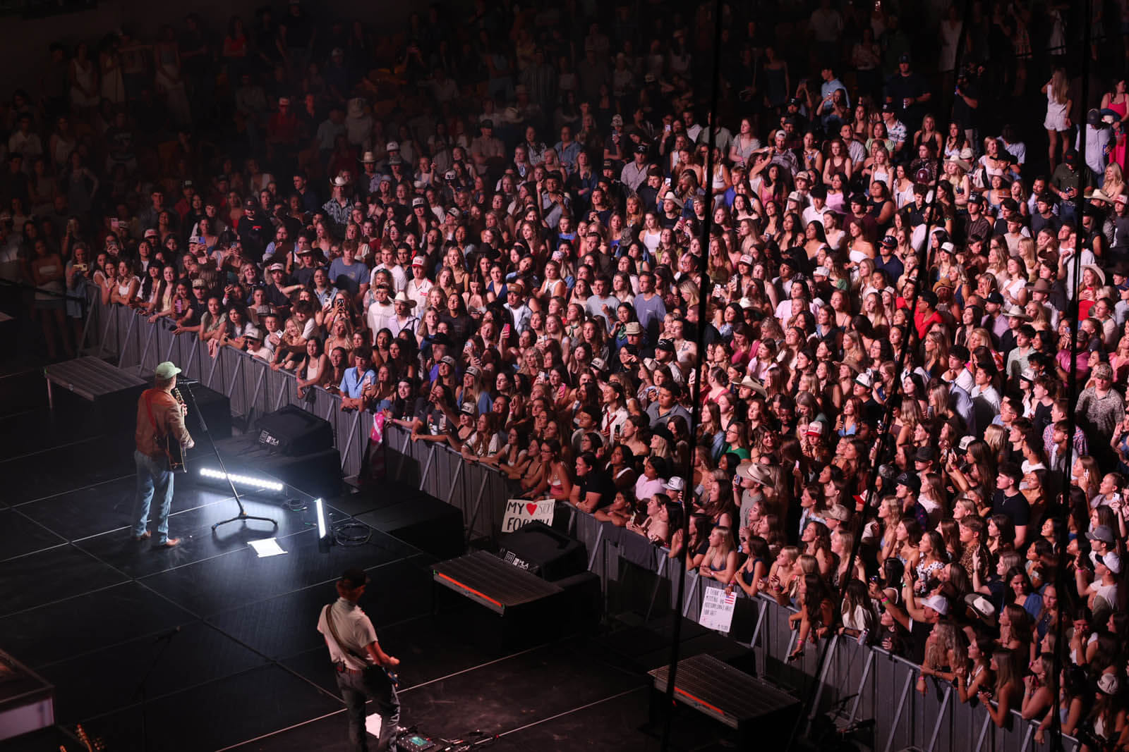 Hudson Westbrook performs on stage at the Foster Pavilion