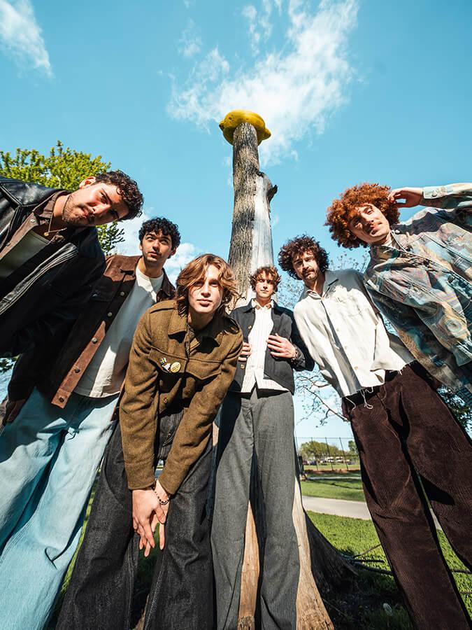 the 6 band members of Ax and the Hatchetmen